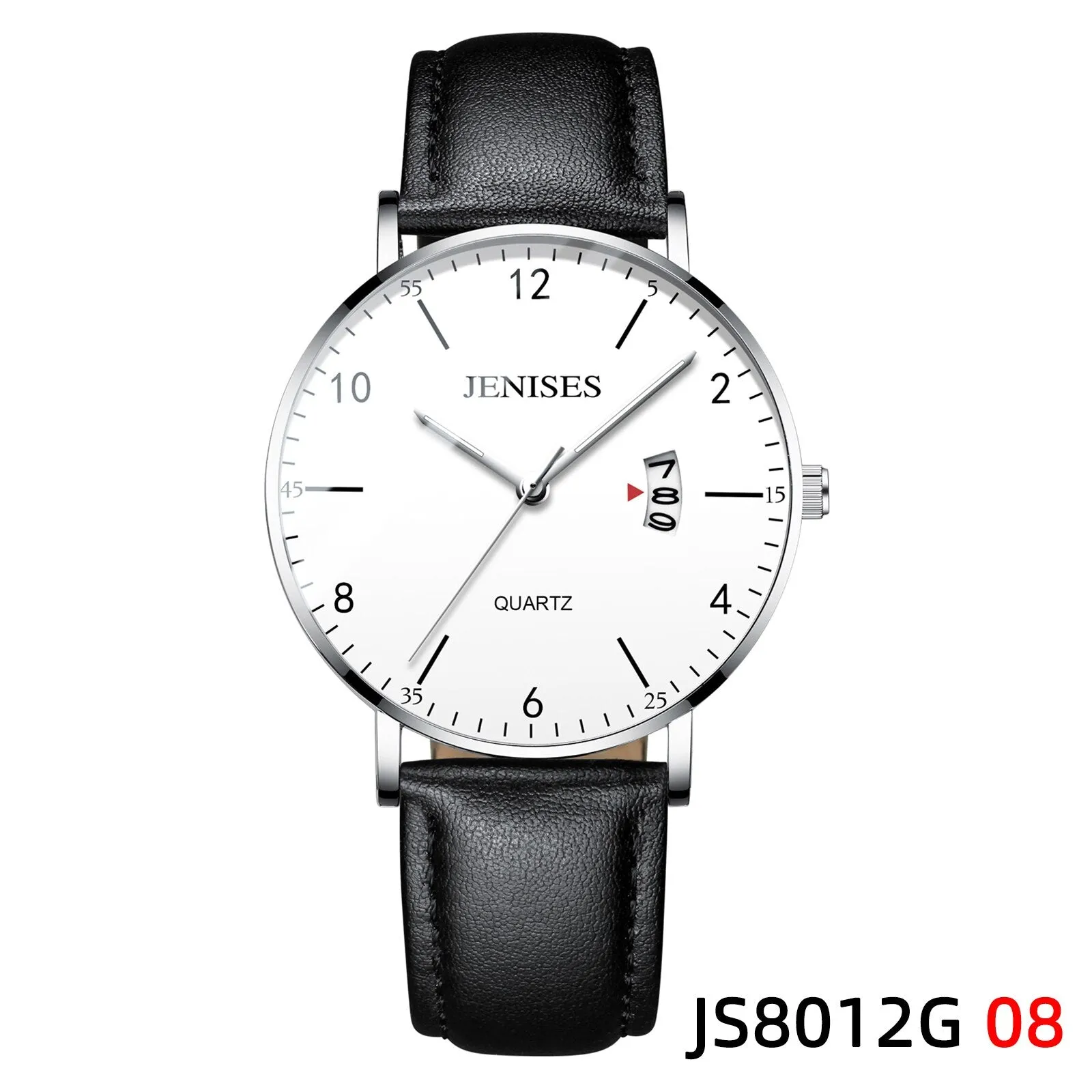 JENISES Fashion Ultra-thin Mens Watches Simple Wristwatch Clock Stainless Ssteel Mesh Belt Quartz Men Watch Calendar Wristwatch