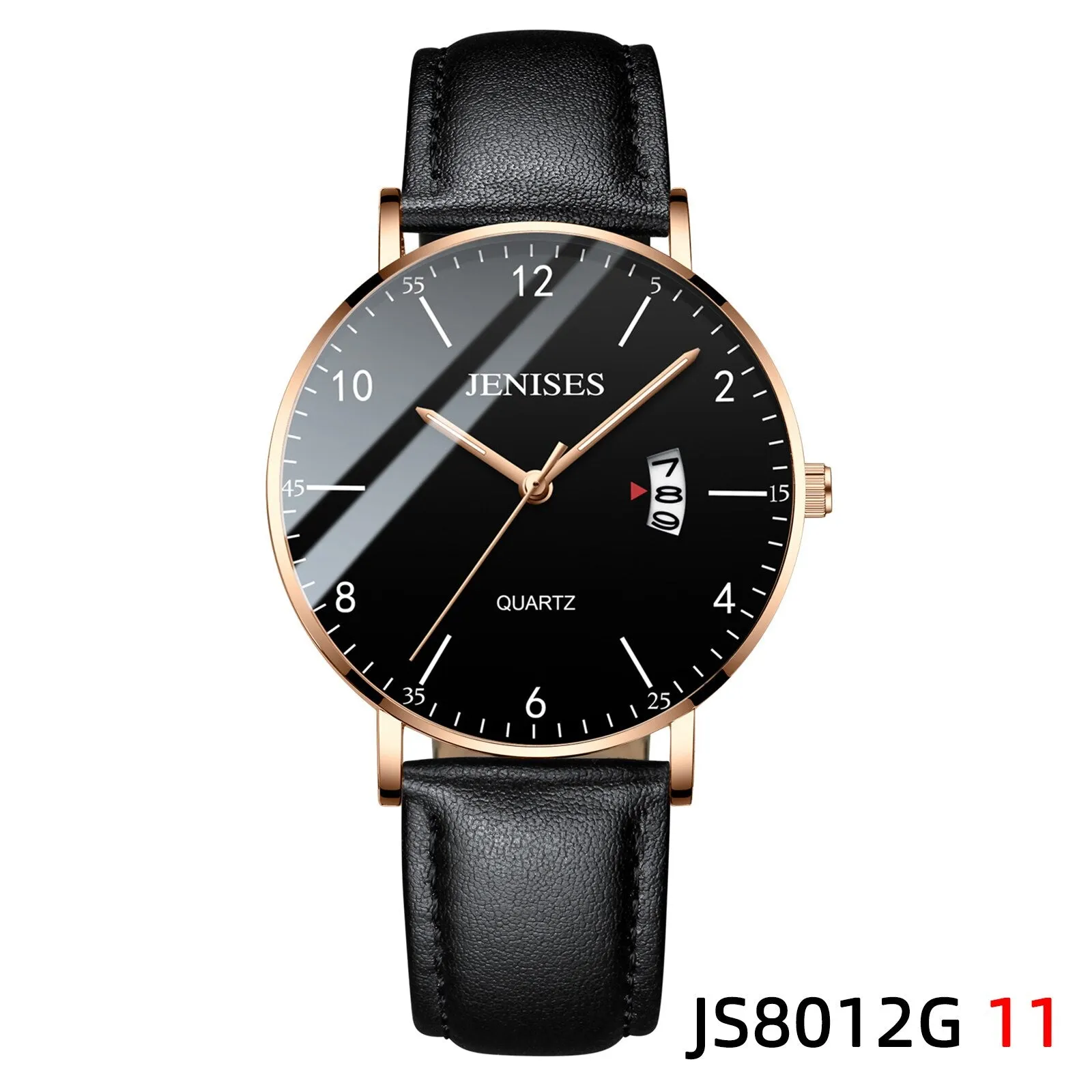 JENISES Fashion Ultra-thin Mens Watches Simple Wristwatch Clock Stainless Ssteel Mesh Belt Quartz Men Watch Calendar Wristwatch
