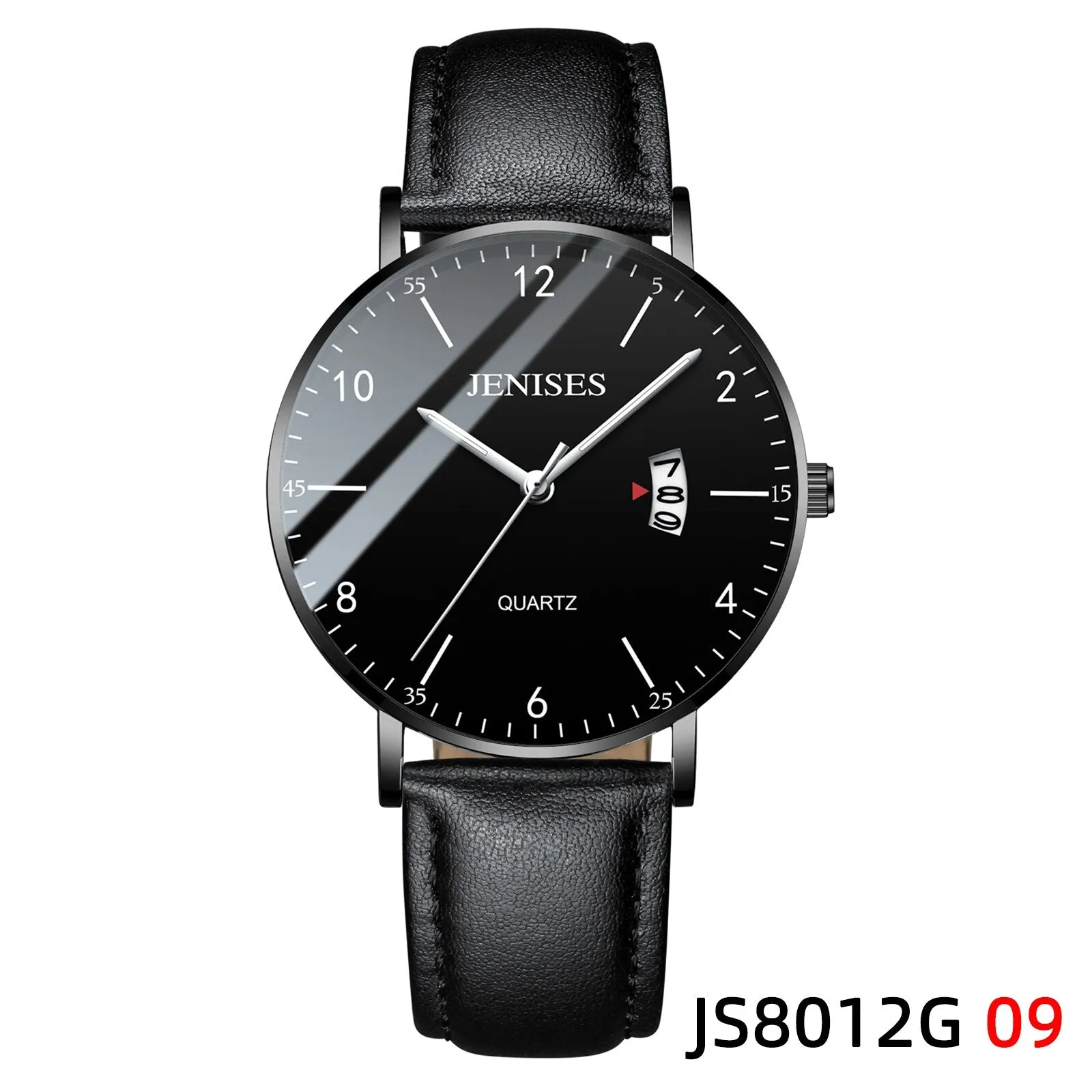 JENISES Fashion Ultra-thin Mens Watches Simple Wristwatch Clock Stainless Ssteel Mesh Belt Quartz Men Watch Calendar Wristwatch