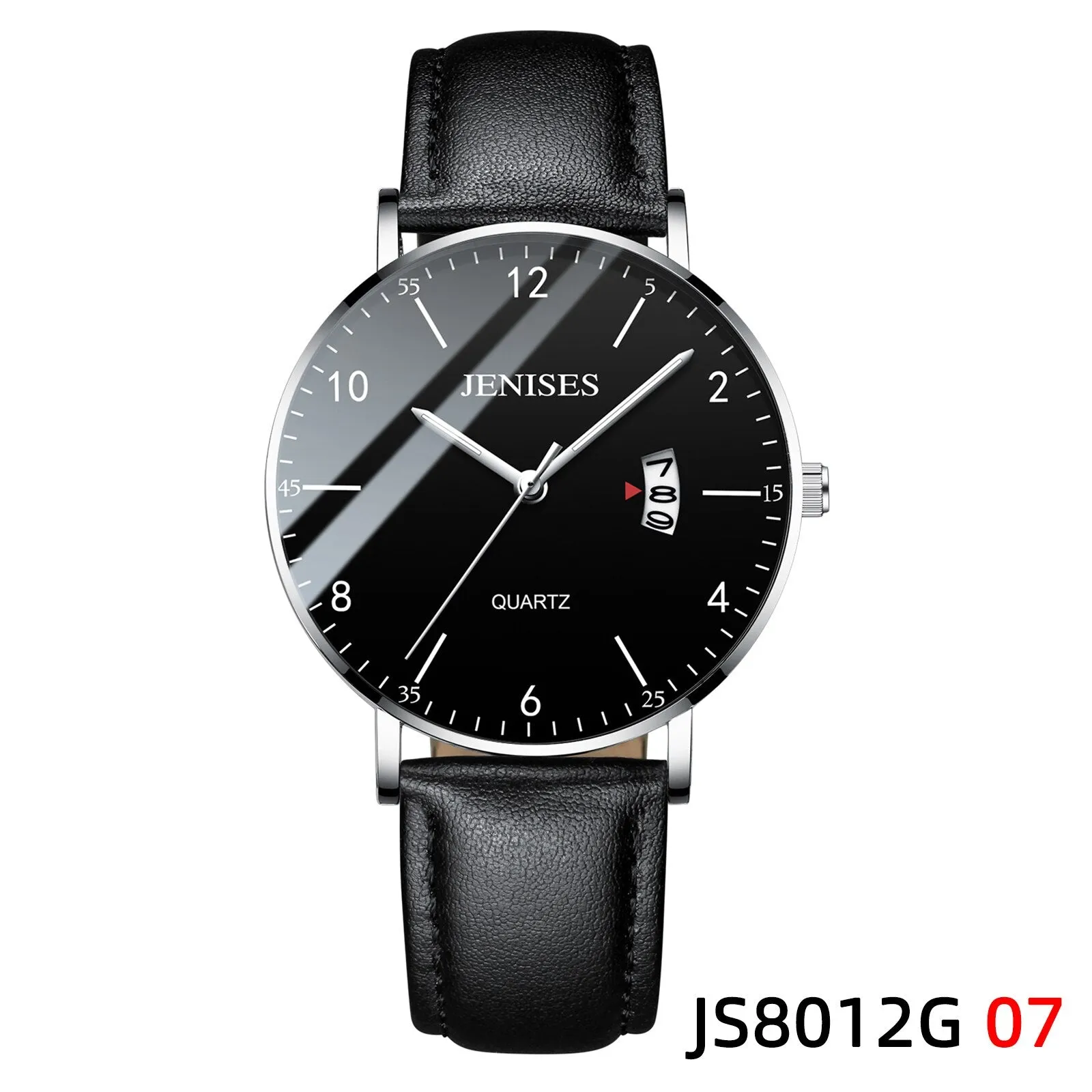 JENISES Fashion Ultra-thin Mens Watches Simple Wristwatch Clock Stainless Ssteel Mesh Belt Quartz Men Watch Calendar Wristwatch