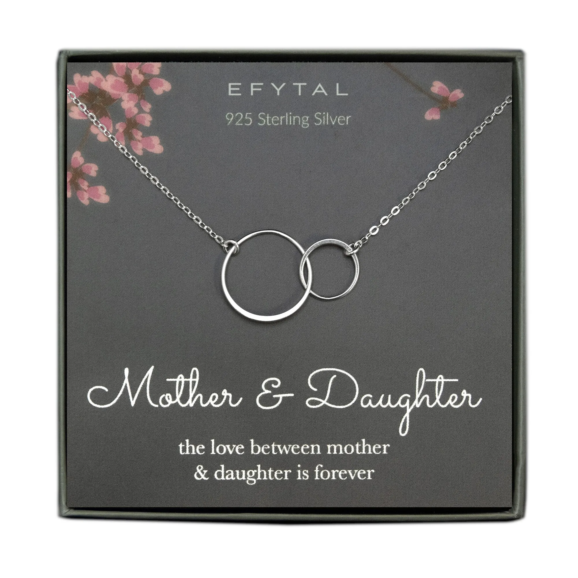 josie connected ring necklace, silver or gold • mother & daughter