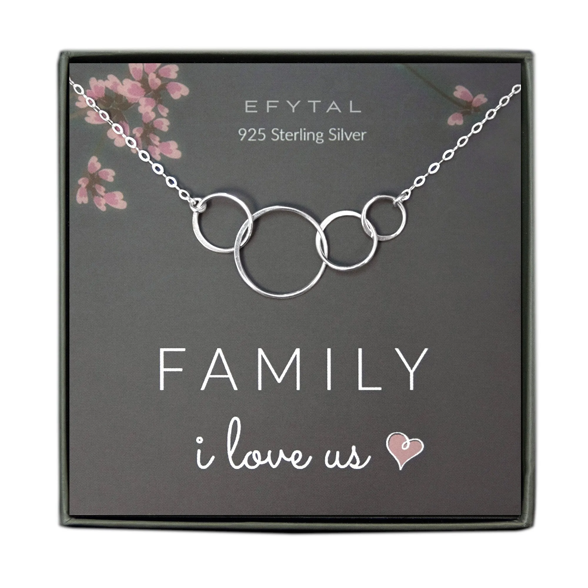 josie four ring necklace • family