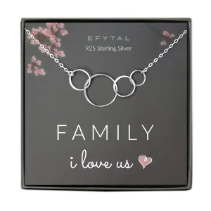 josie four ring necklace • family