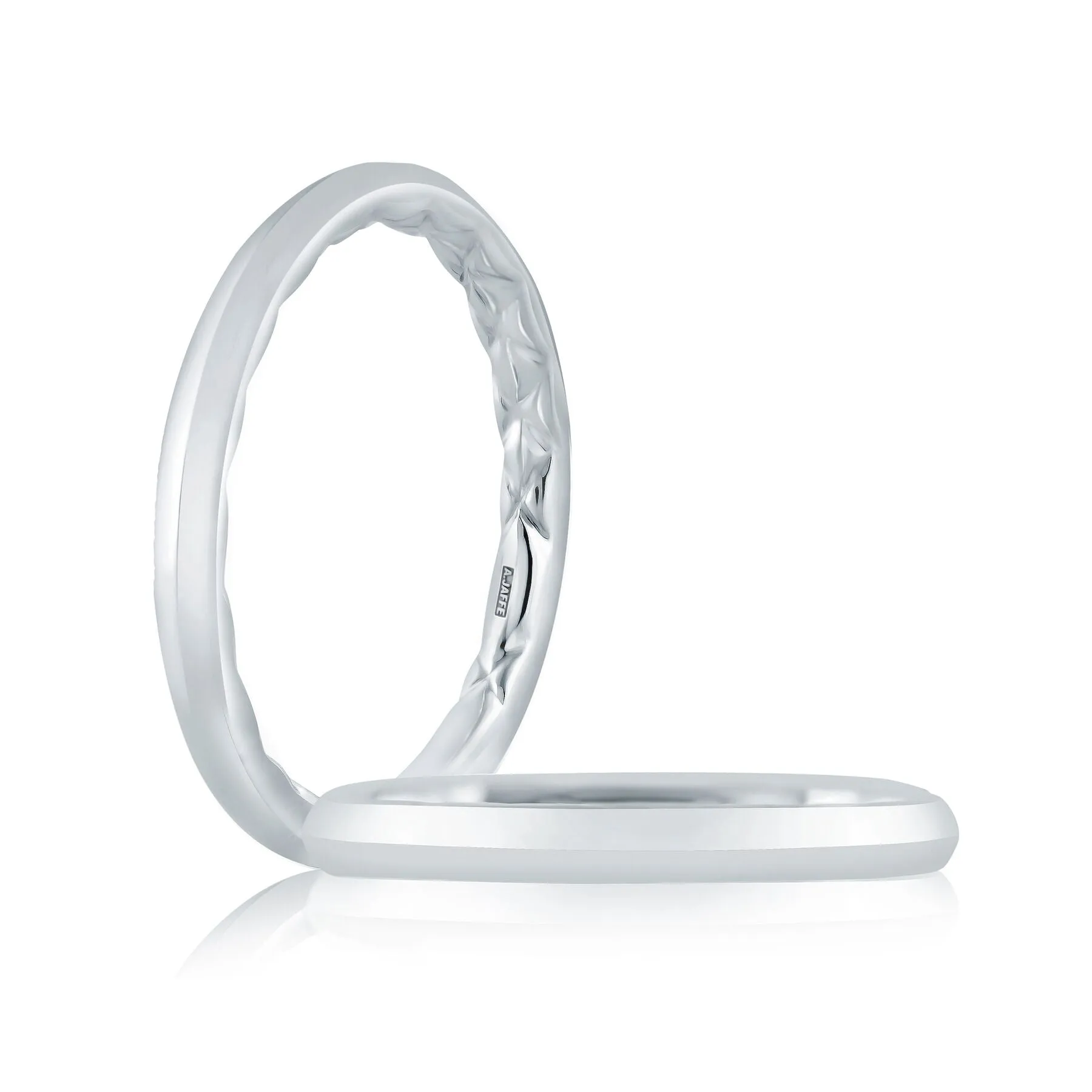 Knife Edge Companion Band in Platinum