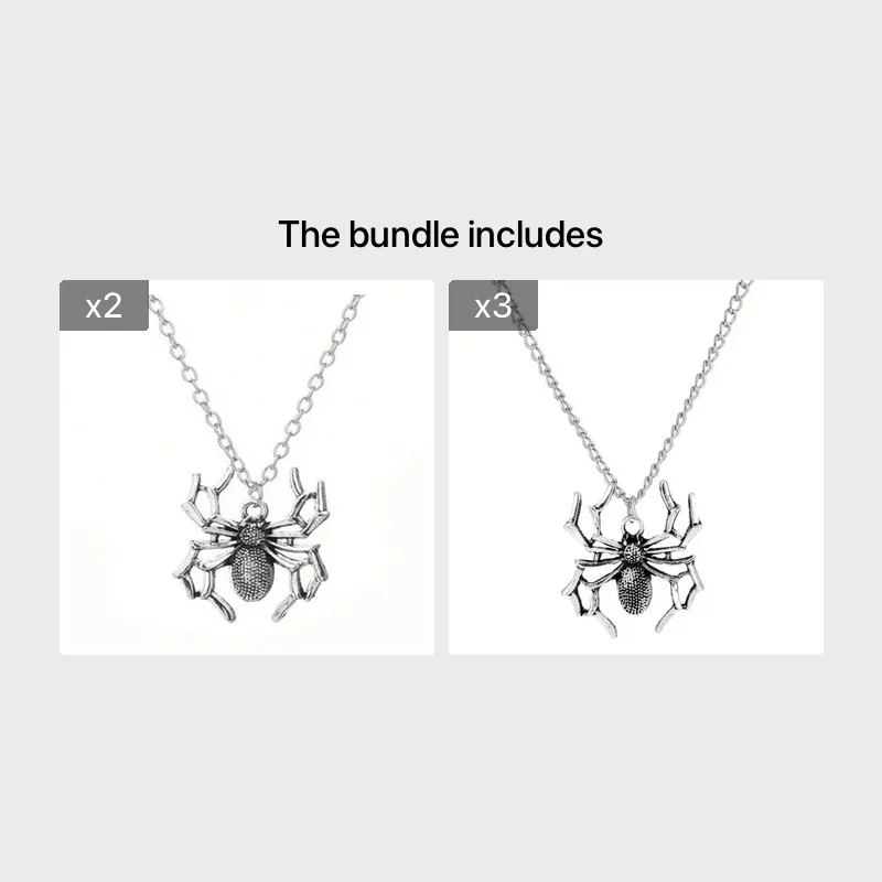 Kpop Spider Pendant Necklace Goth Gothic Punk Rock Chain Choker