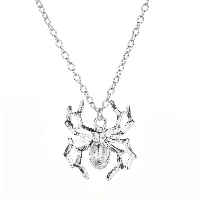 Kpop Spider Pendant Necklace Goth Gothic Punk Rock Chain Choker