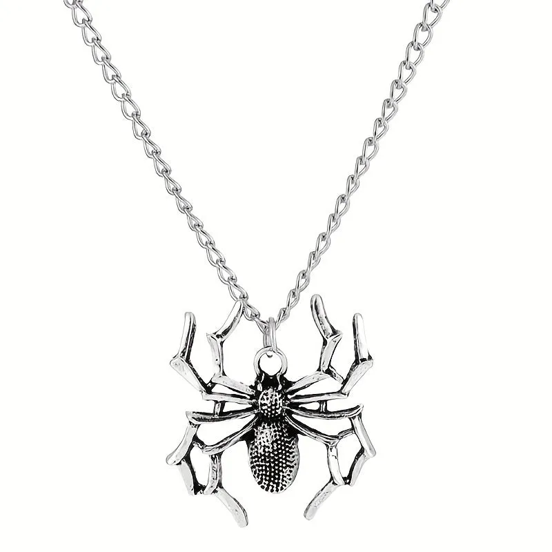 Kpop Spider Pendant Necklace Goth Gothic Punk Rock Chain Choker