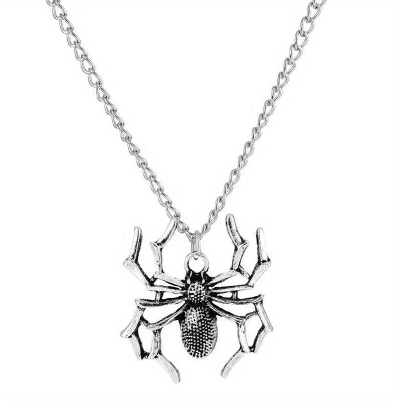 Kpop Spider Pendant Necklace Goth Gothic Punk Rock Chain Choker
