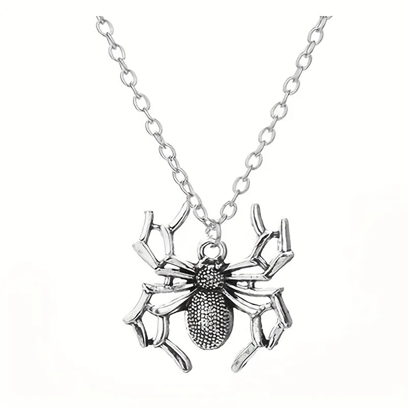 Kpop Spider Pendant Necklace Goth Gothic Punk Rock Chain Choker
