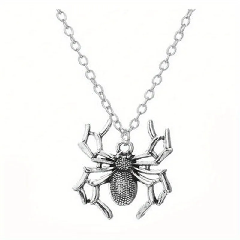 Kpop Spider Pendant Necklace Goth Gothic Punk Rock Chain Choker
