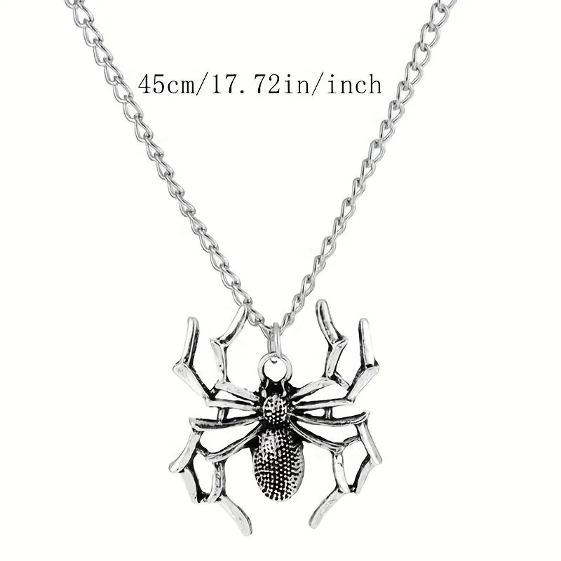 Kpop Spider Pendant Necklace Goth Gothic Punk Rock Chain Choker