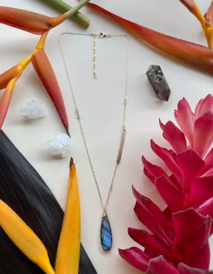Labradorite Teardrop Necklace