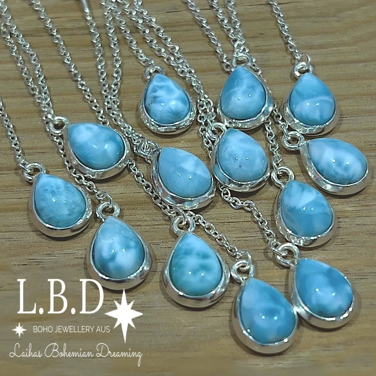 Laihas Classic Chic Gold Larimar Threader Earrings