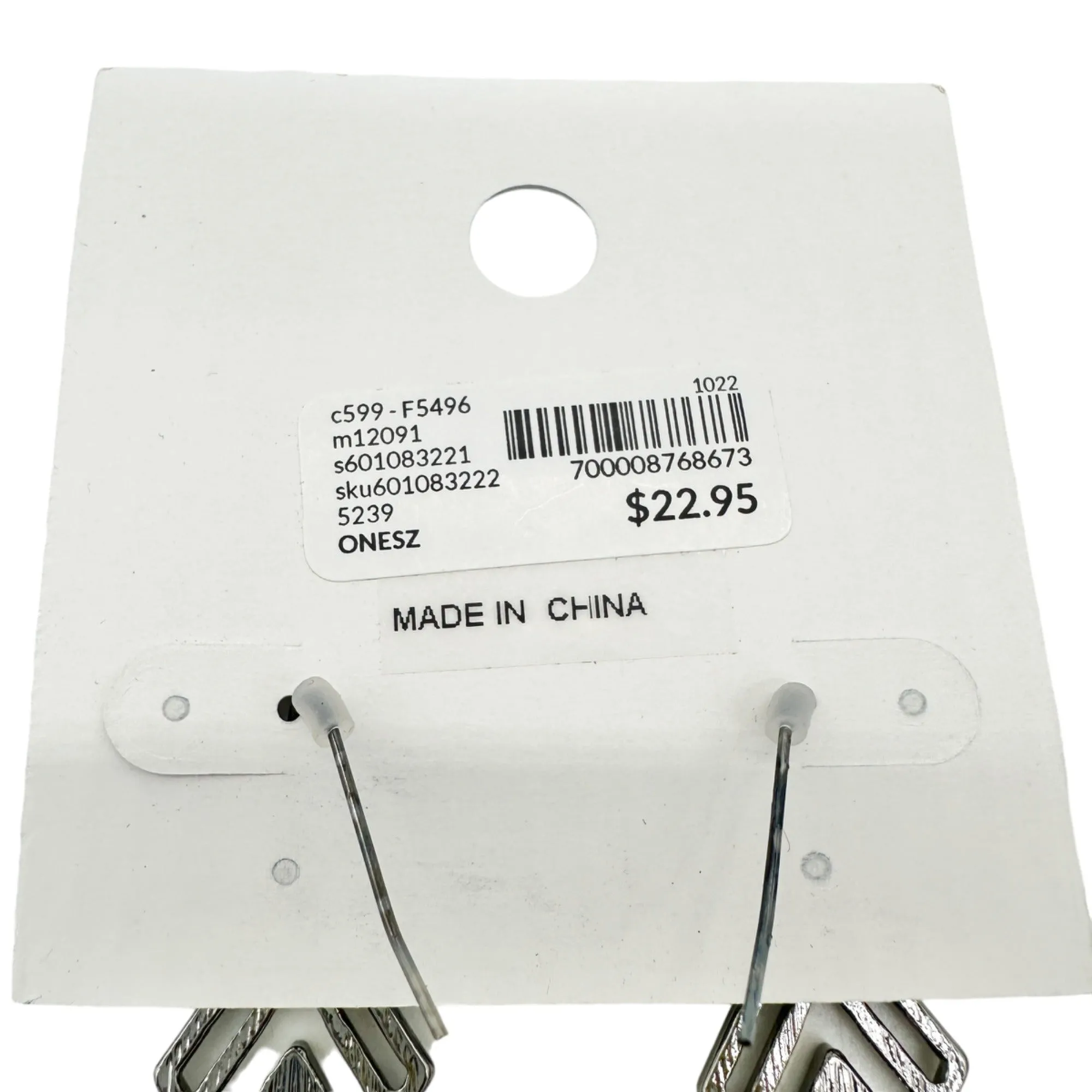 Lane Bryant Geometric Silver-Tone Drop Earrings NWT