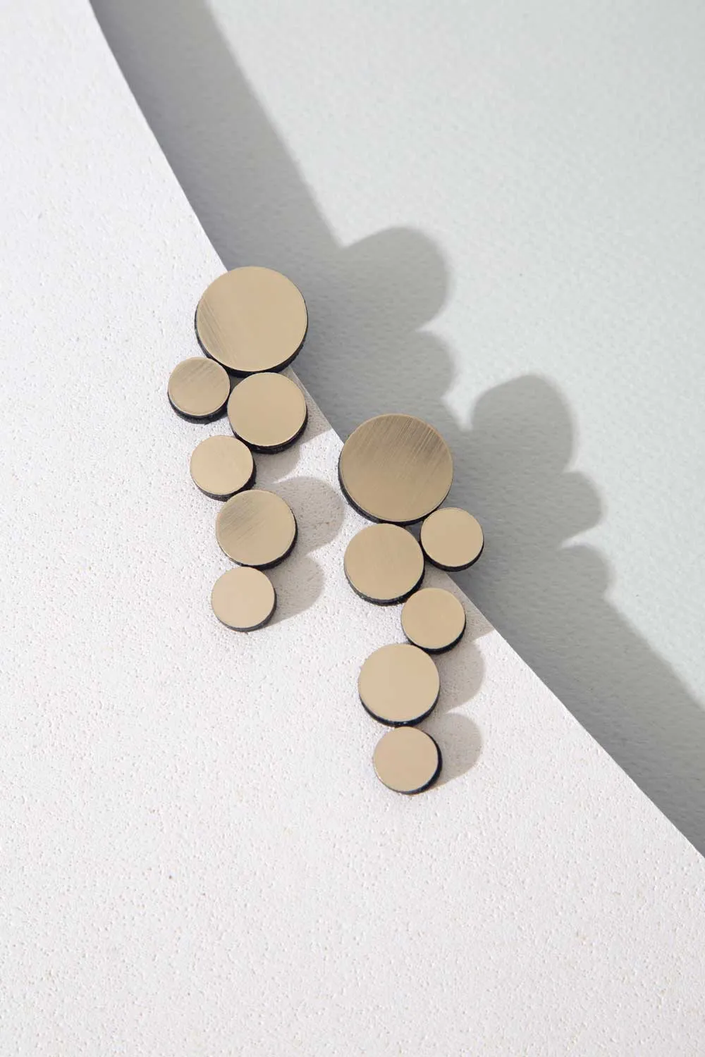 Large Abstraction Earrings in Gold