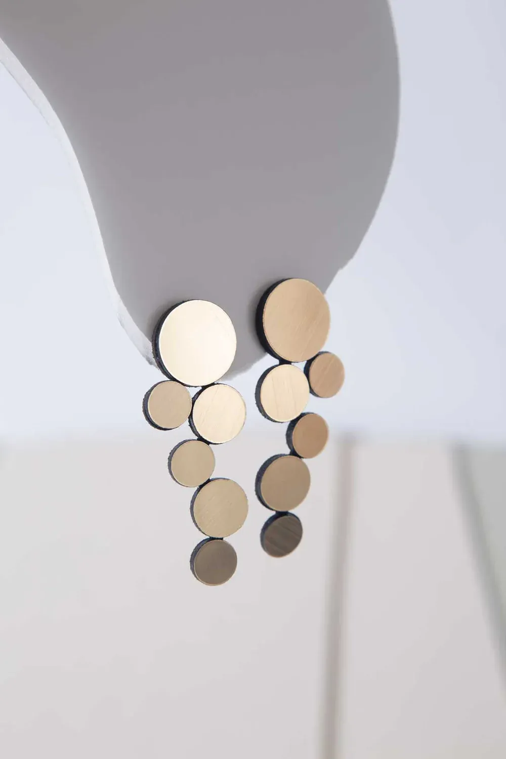 Large Abstraction Earrings in Gold