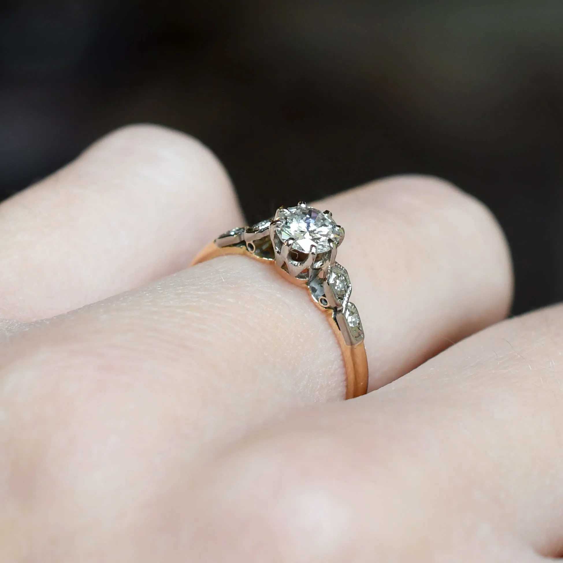 Late Victorian Diamond Solitaire Engagement Ring first payment deposit
