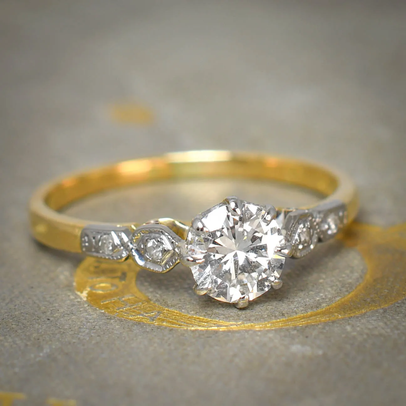 Late Victorian Diamond Solitaire Engagement Ring first payment deposit