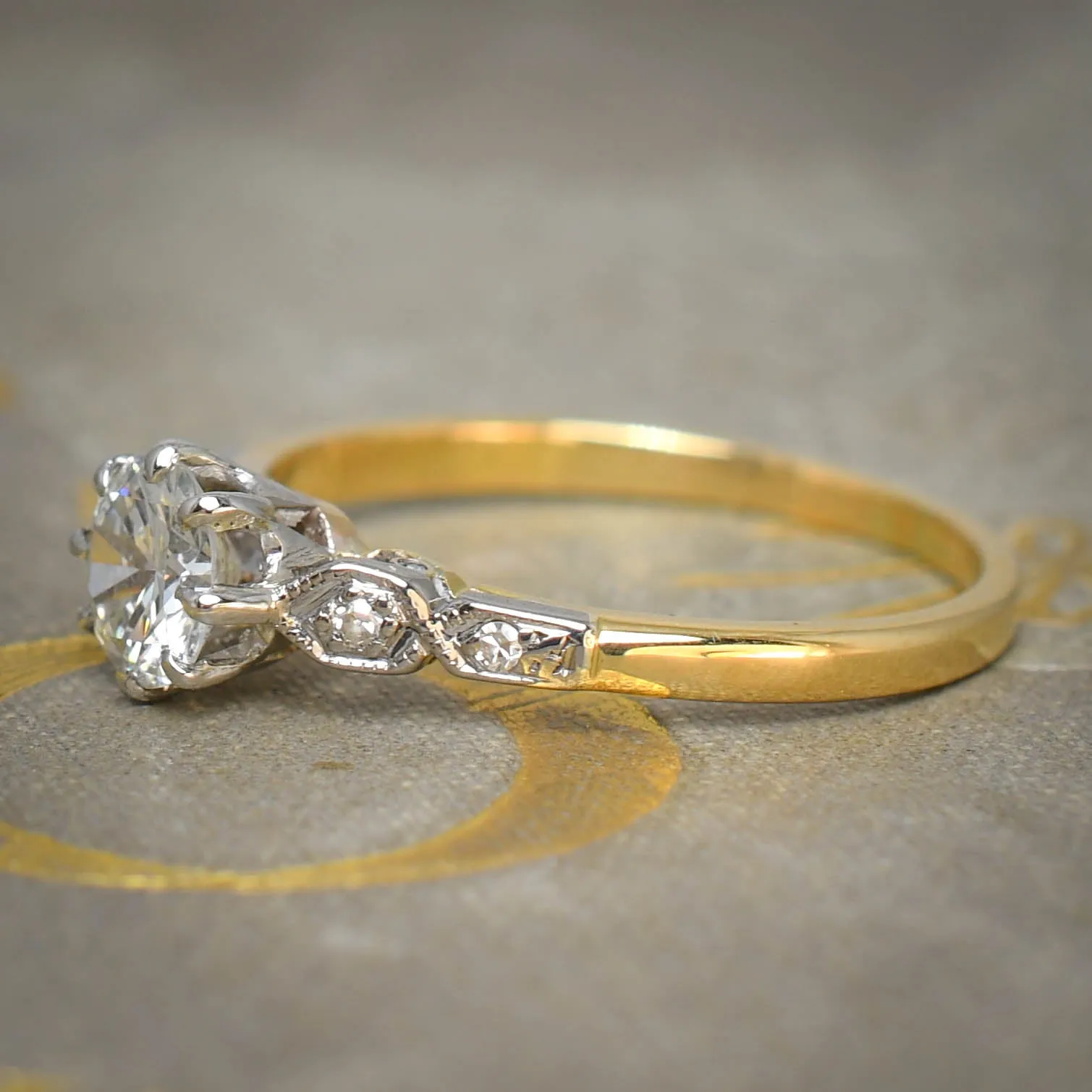 Late Victorian Diamond Solitaire Engagement Ring first payment deposit