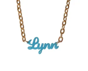Lauren Nameplate Necklace on Essex Chain