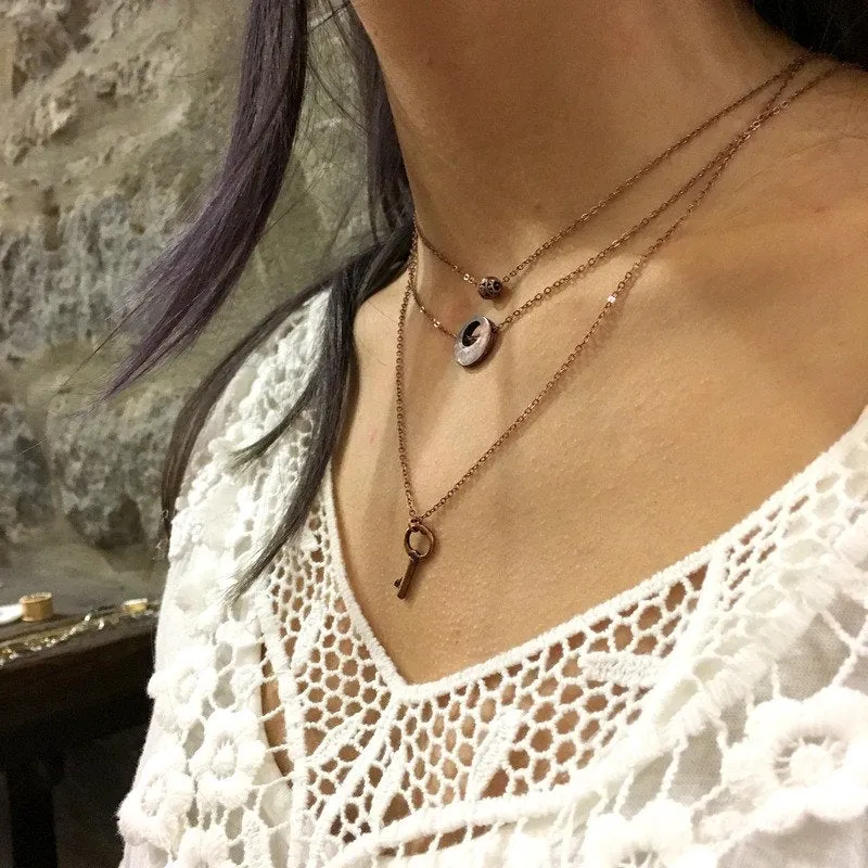Layered Charm Necklace - Small step.