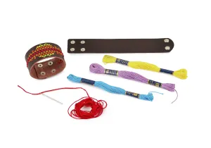 Leather Stitch Bracelets (12 Pack)