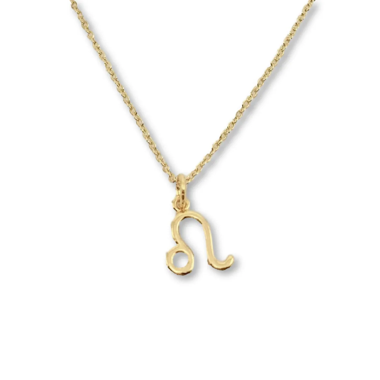 Leo Zodiac Symbol 14K Gold Necklace