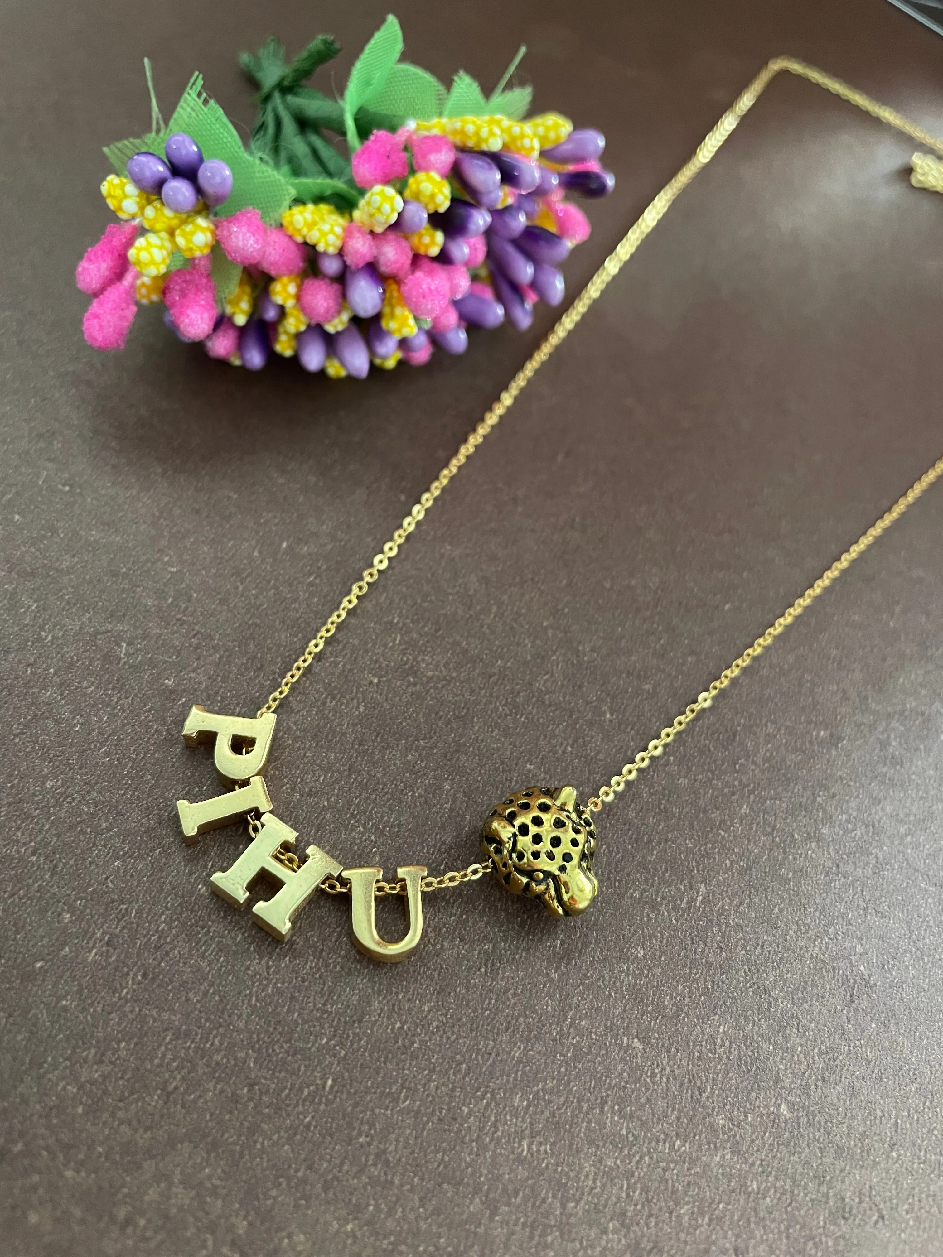 Lion/Panther Name Necklace