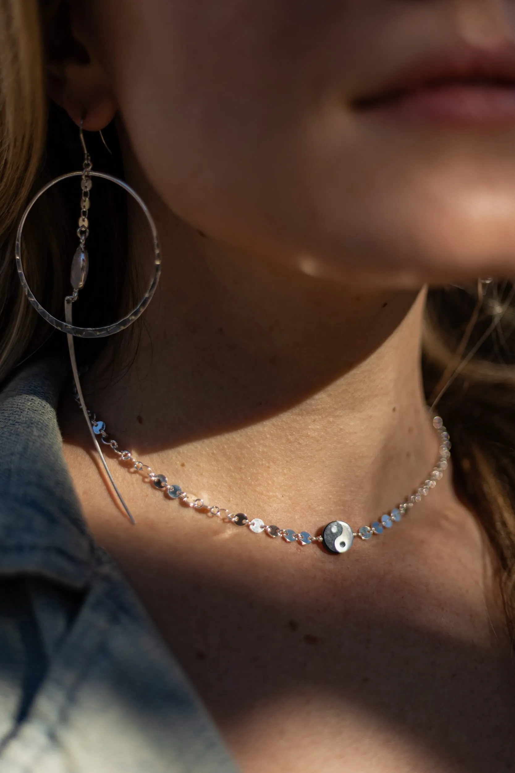 Living in Harmony Yin Yang Silver Necklace