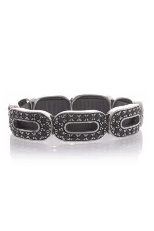 LK DESIGNS Silver Oval Elements Bracelet