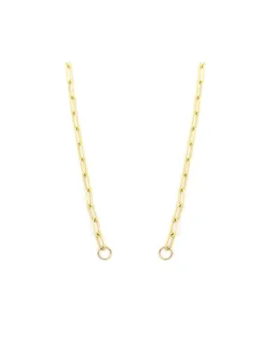 Lock Ready: Open Gold Filled Paper Clip Chain