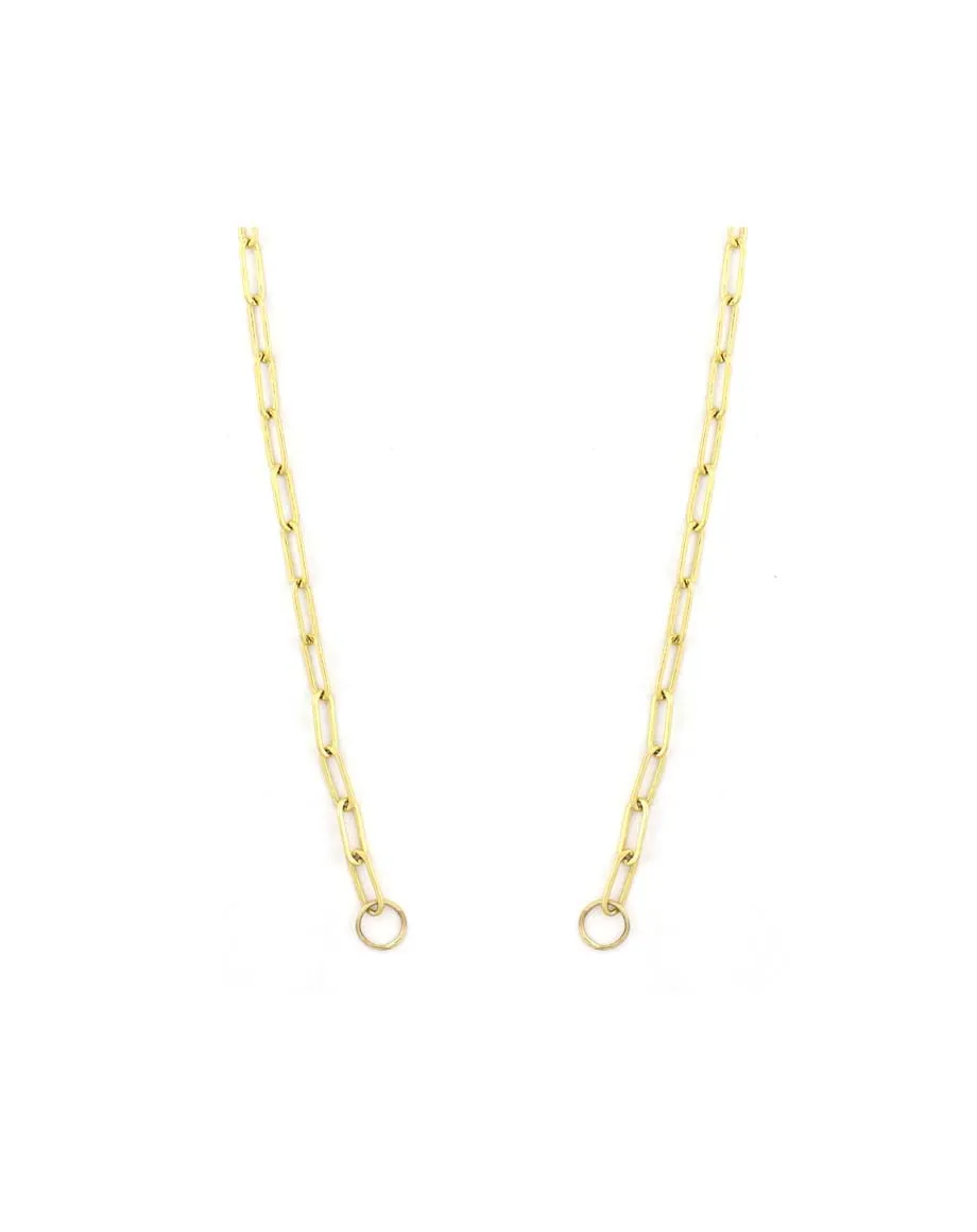 Lock Ready: Open Gold Filled Paper Clip Chain