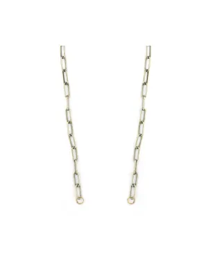 Lock Ready: Open Silver Paper Clip Chain