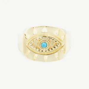 Lone Eye Signet in Turquoise
