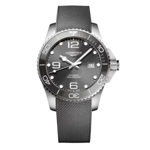 Longines Hydroconquest Grey Dial on Rubber Strap 43mm - L3.782.4.76.9