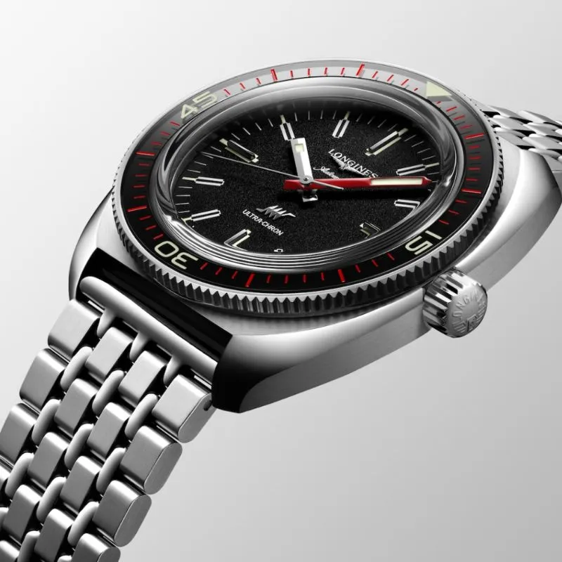 Longines Ultra-Chron Stainless Steel Black Dial - L2.836.4.52.6