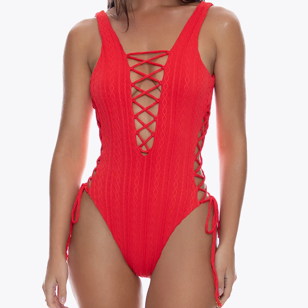 LOST AT SEA - Interlaced Open Side One Piece
