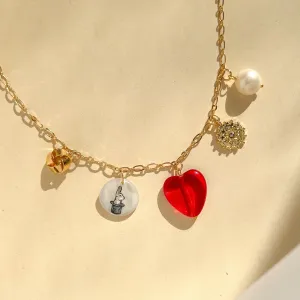 Lucky Rabbit Heart Charm Necklace