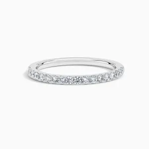 Lumière Micro-prong Diamond Wedding Band in 18K White Gold (0.33 ct. tw)