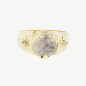 Luna Signet in Moonstone/Moonstone
