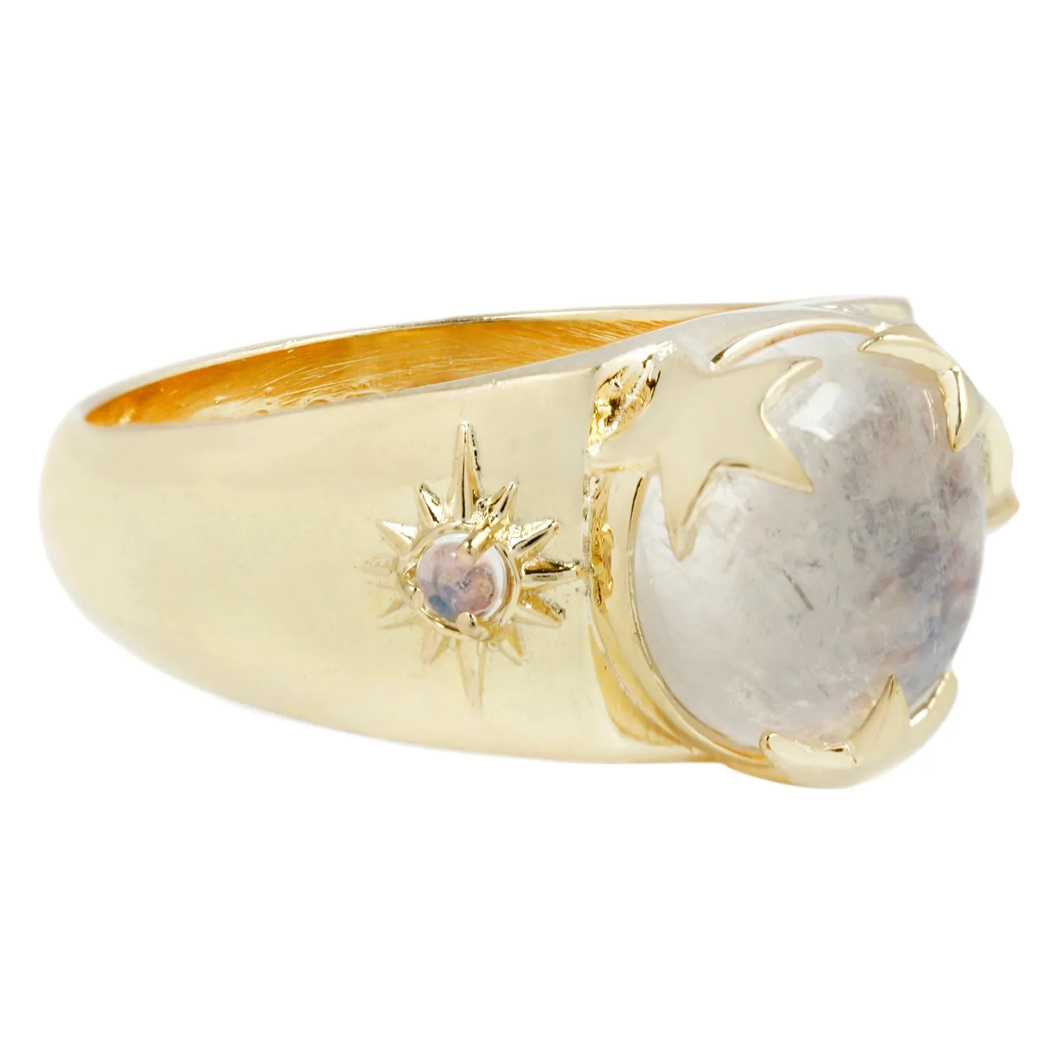 Luna Signet in Moonstone/Moonstone