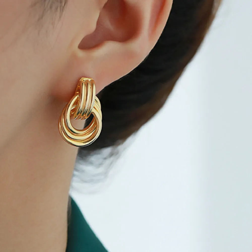LunaSwirl Dangling Hoop Earrings