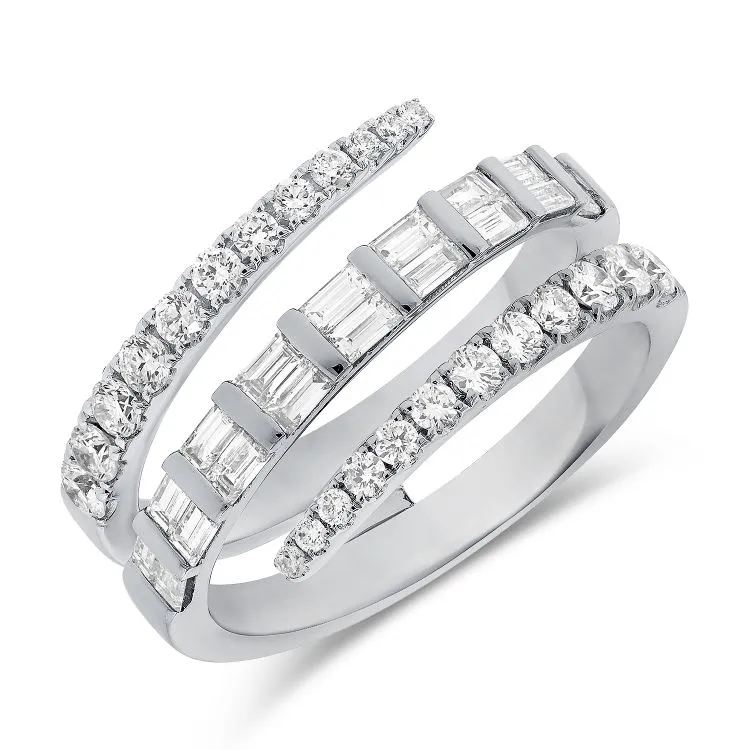 Luxe Triple Open Diamond Wrap Ring