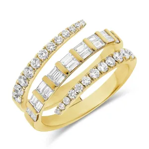 Luxe Triple Open Diamond Wrap Ring