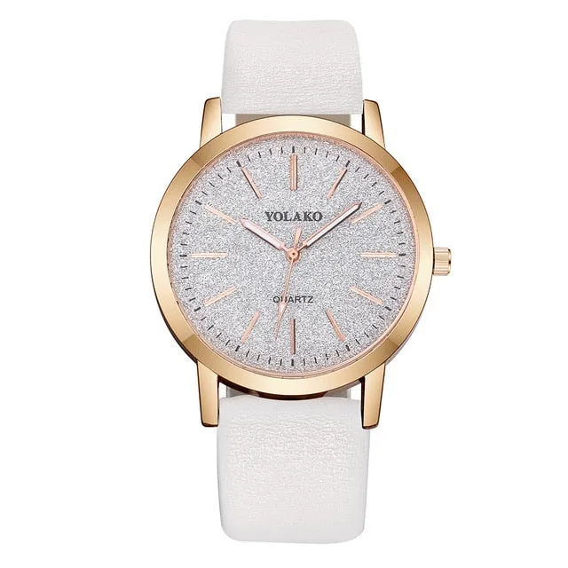 Luxury Brand Women's Watch Leather Band Starry Sky Watch Quartz Analog Wrist Watch Women Fashion Ladies Clock Zegarek Damski