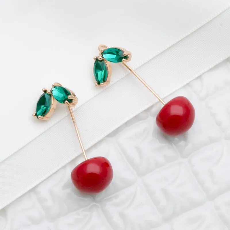 Ma Cherie Cherry Hanger Earrings