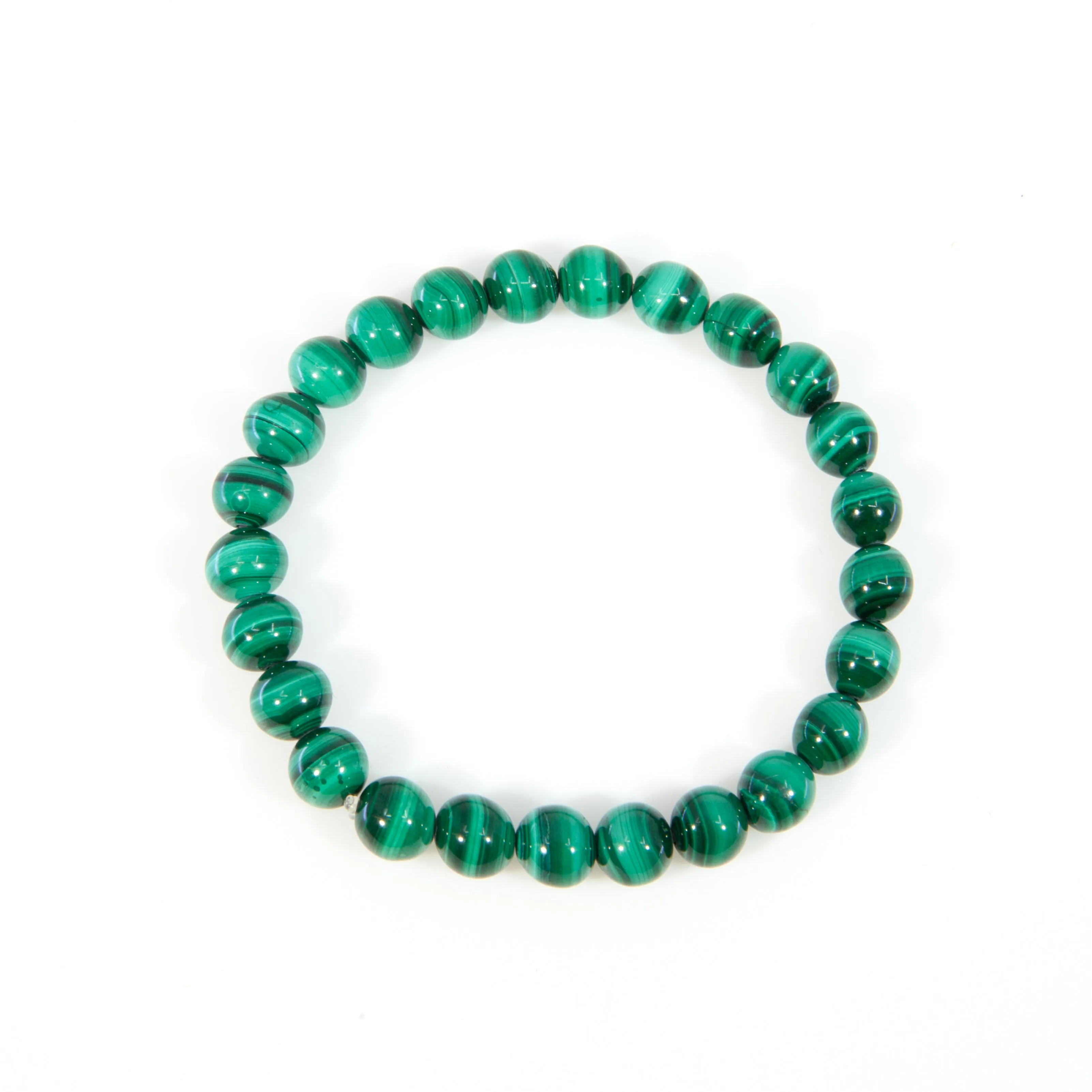 Malachite 8mm Beaded Bracelet
