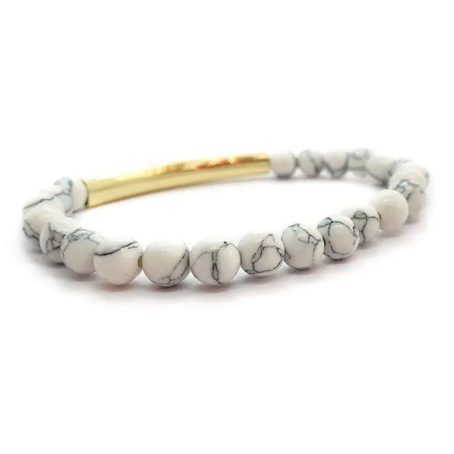 Mana Wahine Bracelet- White Howlite