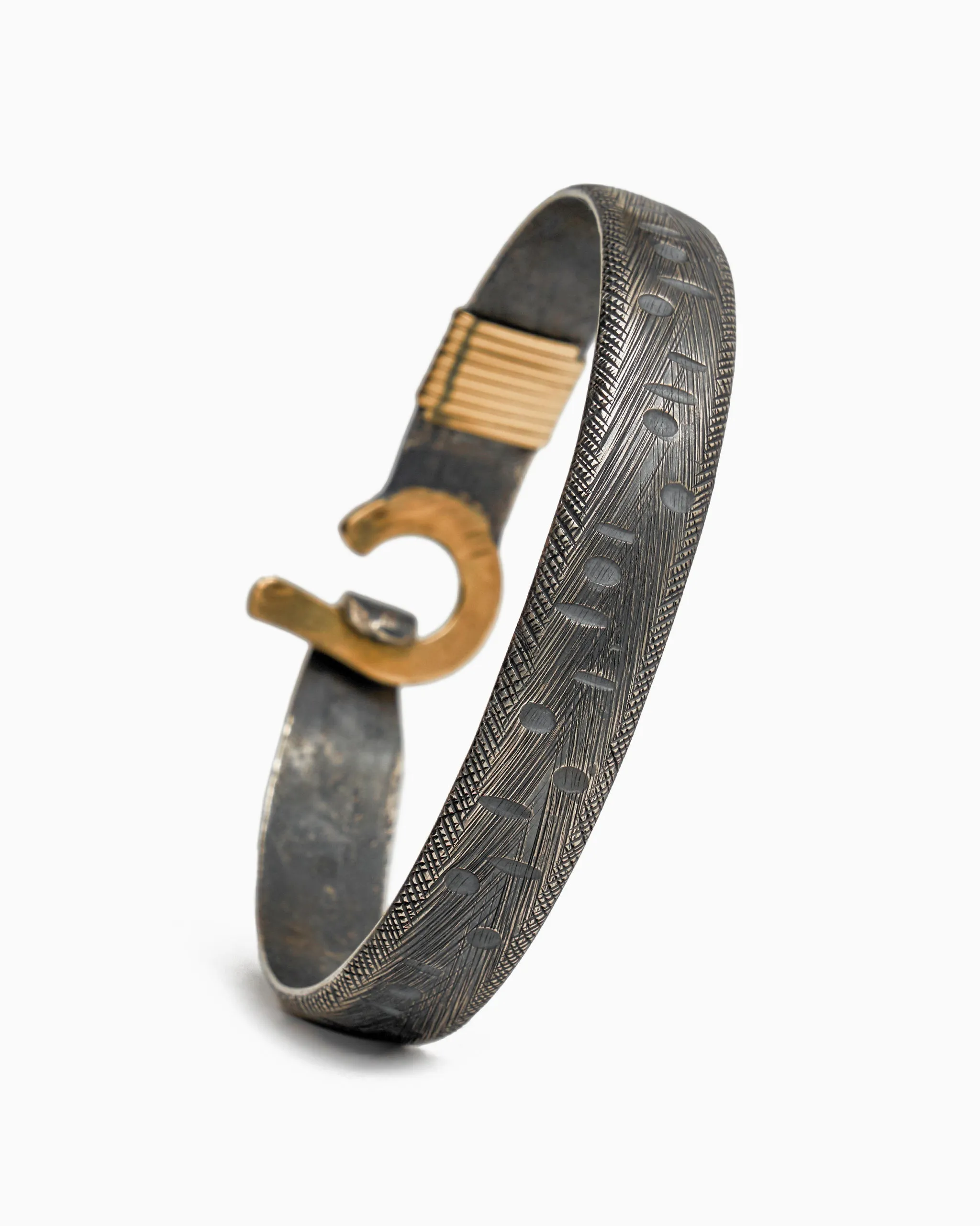 Marine Texture St. John Hook Bracelet with Compass, 10mm