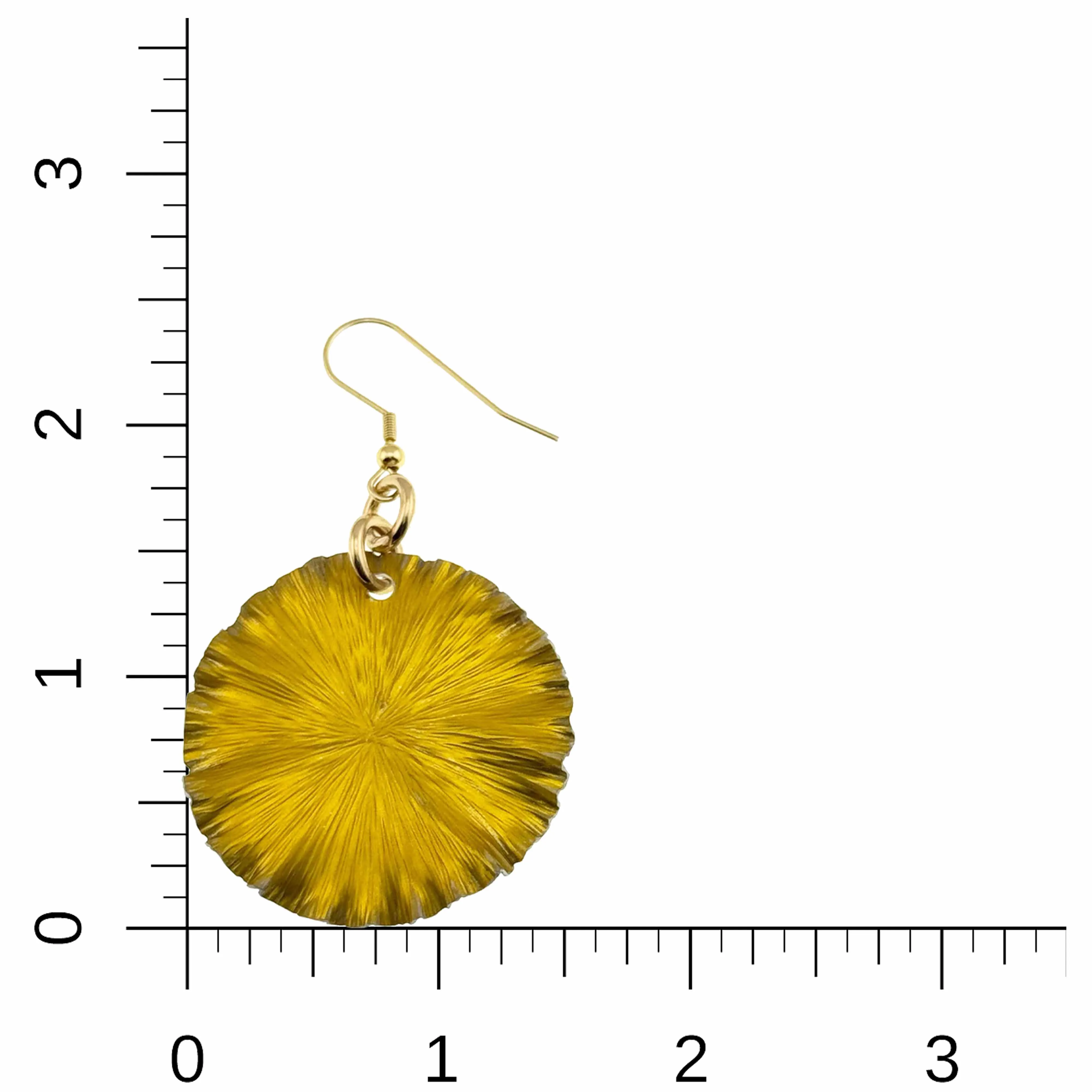 Medium Canary Yellow Anodized Aluminum Lily Pad Earrings